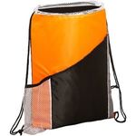 Sprint Angled Drawstring Sports Pack with Pockets - Orange