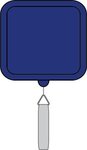Square Badge Reel - Blue