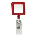 Square Domed Badge Holder with Alligator Clip -  