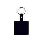 Square Flexible Key Tag - Black