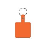 Square Flexible Key Tag - Orange