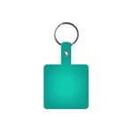 Square Flexible Key Tag - Translucent Aqua