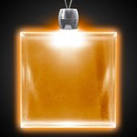 Square Light-Up Acrylic Pendant Necklace - Amber