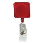 Square Pad Print Retractable Badge Holder with Alligator Clip