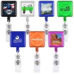 Square-Shaped Retractable Badge Holder -  