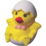 Squeezies® Chick in Egg Stress Reliever - White-yellow