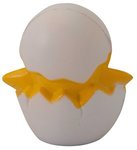 Squeezies® Chick in Egg Stress Reliever - White-yellow