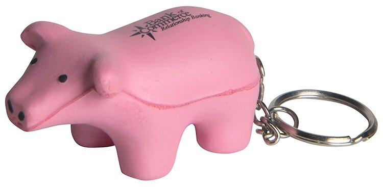 Main Product Image for Squeezies Pig Keyring Stress Reliever