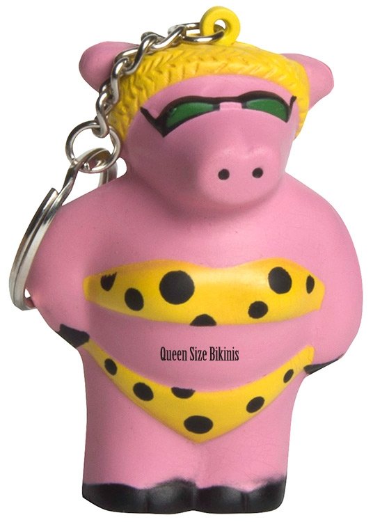 Main Product Image for Custom Squeezies (R) Cool Pig Keyring Stress Reliever