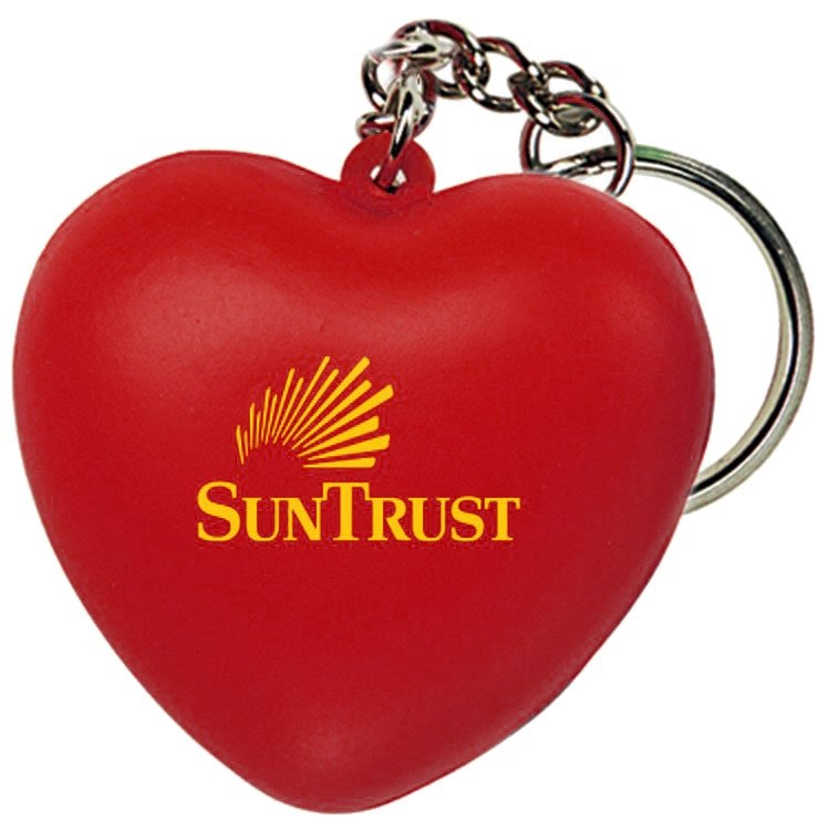 Main Product Image for Imprinted Squeezies (R) Heart Keyring Stress Reliever