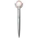 Squeezies® Top Baseball Pen - Silver