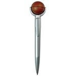 Squeezies® Top Basketball Pen - Silver