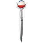 Squeezies® Top Beach Ball Pen - Silver