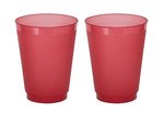 Stadium Cup Drinking Glass Frost-Flex Reusable Plastic 16 oz - Frost Red