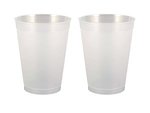 Stadium Cup Drinking Glass Frost-Flex Reusable Plastic 16 oz - Frosted