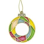 Stained Glass Bulb Christmas Holiday Ornament - Gold