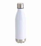 Stainless Steel Bottle Vacuum Insulated 17oz - White w/ Silver Cap