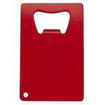 Stainless Steel Credit Card Bottle Opener - Red
