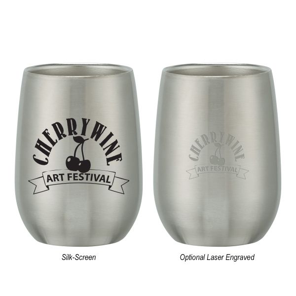 Main Product Image for Custom Printed Stainless Steel Stemless Wine Glass