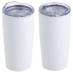 Stainless Steel Travel Tumbler Insulated 20oz - White