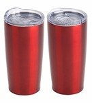 Stainless Steel Travel Tumbler Vacuum Insulated 20oz - Glendale - Red