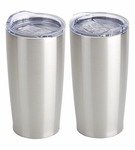 Stainless Steel Travel Tumbler Vacuum Insulated 20oz - Glendale - Silver