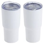 Stainless Steel Travel Tumbler Vacuum Insulated 20oz -  White