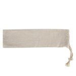 Stainless Straw Kit With Cotton Pouch - Natural