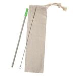 Stainless Straw Kit With Cotton Pouch -  