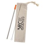 Stainless Straw Kit With Cotton Pouch -  