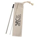 Stainless Straw Kit With Cotton Pouch -  