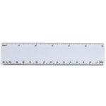 Standard 6 inch Ruler with Four Color Process Imprint - White