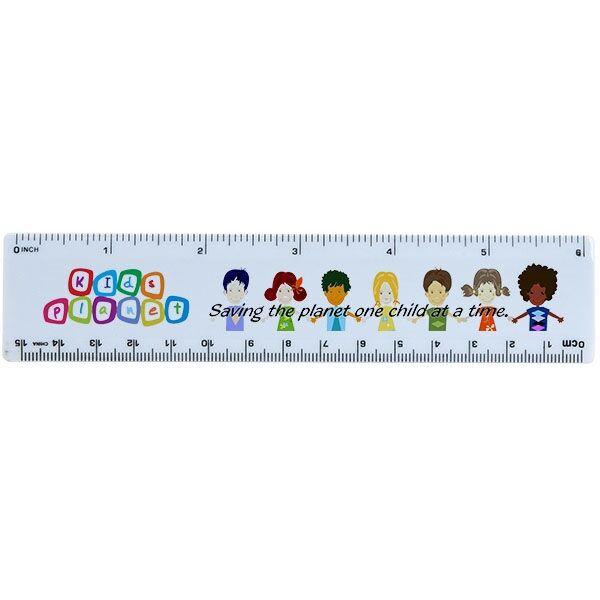 Main Product Image for Standard 6 inch Ruler with Four Color Process Imprint
