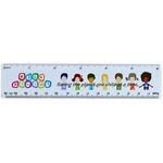 Standard 6 inch Ruler with Four Color Process Imprint - White