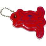 Standard Shape Vinyl-Coated Floating Key Tag - Turtle - Red