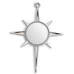 Star of Bethlehem Christmas Holiday Ornament - Shiny Nickel