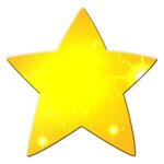 Star Shaped Full Color Magnet - Multi Color