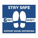Stay Safe Floor Decals - Square