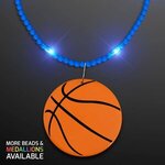 Still-Light Blue Beads with Medallion - Blue