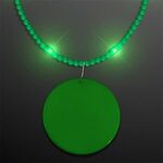 Still-Light Green Beads with Medallion - Green