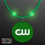 Still-Light Green Beads with Medallion -  