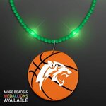 Still-Light Green Beads with Medallion -  