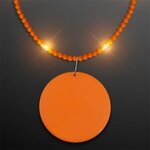 Still-Light Orange Beads with Medallion - Orange