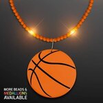 Still-Light Orange Beads with Medallion - Orange