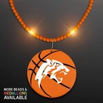 Still-Light Orange Beads with Medallion -  