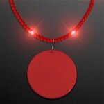 Still-Light Red Beads with Medallion - Red