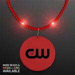 Still-Light Red Beads with Medallion -  