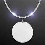 Still-Light White Beads with Medallion - White