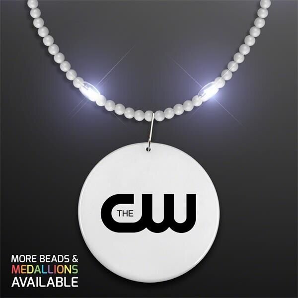 Main Product Image for Still-Light White Beads with Medallion