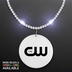 Still-Light White Beads with Medallion -  